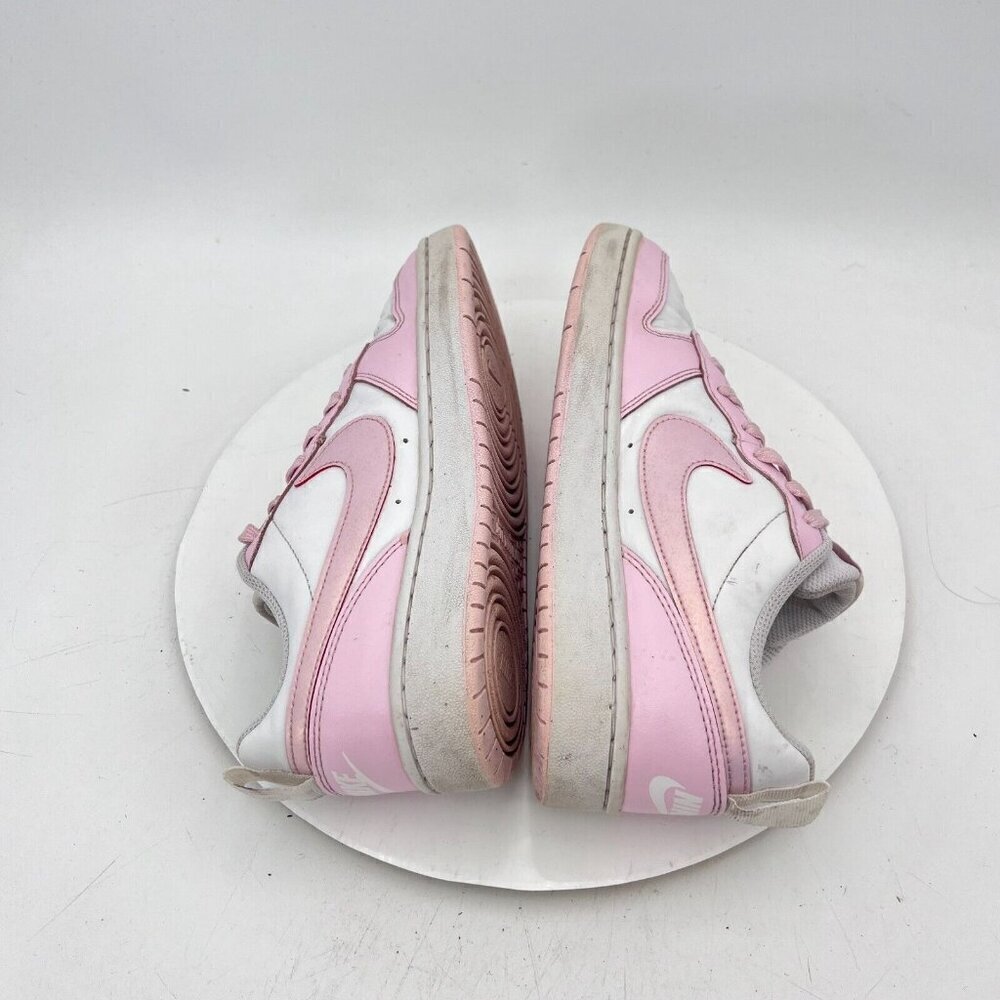 Nike Court Borough Low 2 Youth Size 7Y Women 8.5 DQ0492-100 White Pink Foam Shoe - Picture 8 of 13